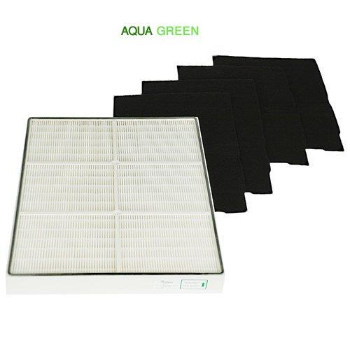 Replacement Whirlpool 1183054K HEPA Filter & 4 Pre-Carbon Filters Fits Whispure Air Purifier Models AP450 and AP510 BY Aqua Green
