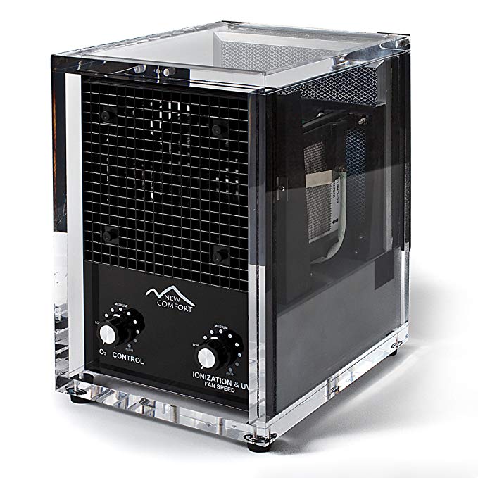 New Comfort 6 Stage UV Ozone Generator Air Purifier Cleaner Hepa Covers 3000 Feet Acyrlic