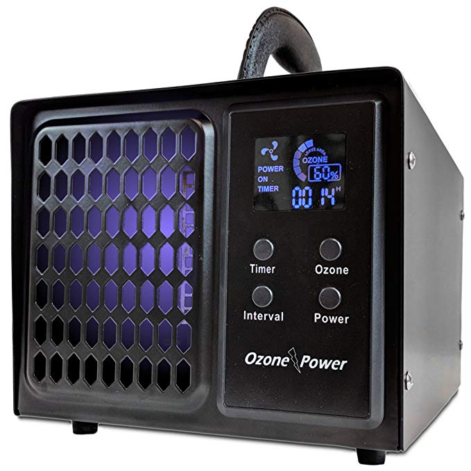 Ozone Power Digital Commercial Ozone Generator | 10,000mg Industrial O3 Air Purifier Deodorizer Sterilizer | Small Fully Portable Ozonator Design | 5 Year Warranty (SmartZone 10,000mg)