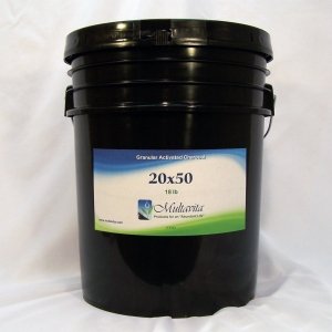 20x50 mesh Coconut Shell Granular Activated Charcoal 18 lb in Pail Carbon Granules