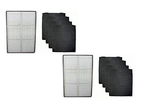 2 COMPLETE SETS for Whirlpool 1183054K HEPA Filter and 4 Carbon Filters 8171434K