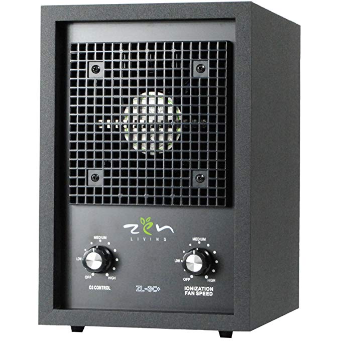 Zen Living ZL-3C+ Ionic Air Purifier For Smokers With Oversized Carbon Filter, Dual Plate Ozone Generator, & Ionizer