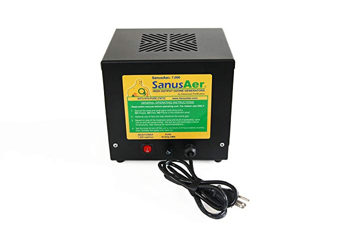 SanusAer 7000mg/Hour Professional O3 Ozone Generator Air Purifier Deodorizer Sterilizer Industrial Residential Odor Removal
