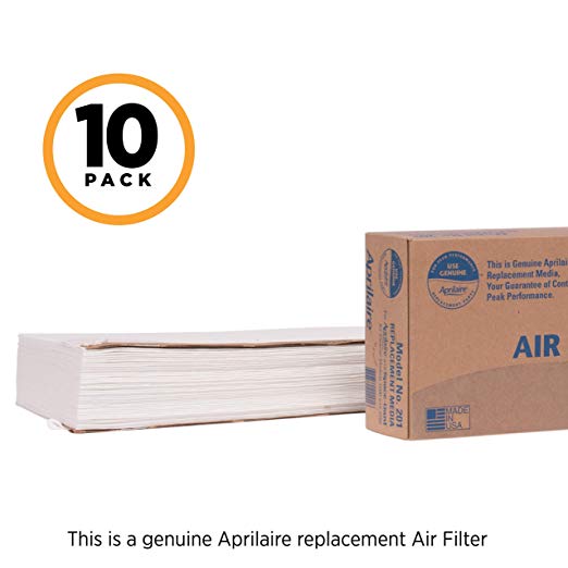 Aprilaire 201 Air Filter for Air Purifier Models, 2200 and 2250; Pack of 10