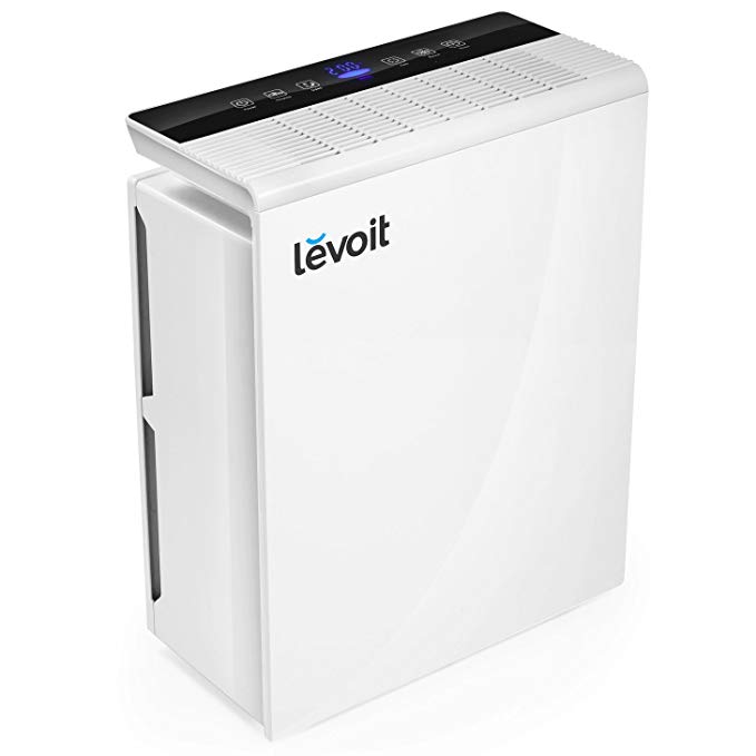 LEVOIT LV-PUR131 Air Purifier with True HEPA Filter, Air Cleaner for Large Room, Allergies, Dust, Smoke, Pets, Smokers, Odor Eliminator, Home Air Quality Monitor, Energy Star, US-120V, 2-Year Warranty
