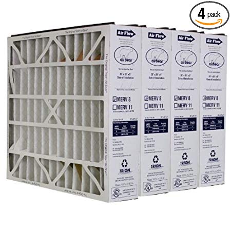Trion Air Bear 255649-103 (4 Pack) Pleated Furnace Air Filter 20