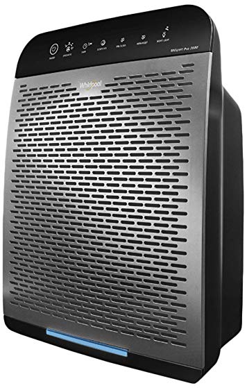 Whirlpool Whispure Wppro2000, True Hepa Air Purifier, Activated Carbon, 508 Sq ft, Smart Auto Mode, Air Quality Monitor, Ideal For Allergies, Odors, Pet Dander, Mold, Smoke, Smokers, Germs - Silver