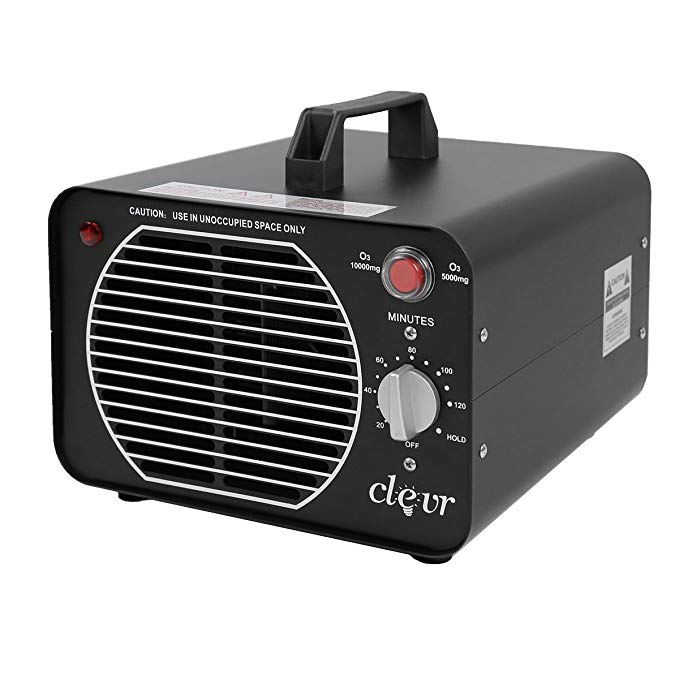 Clevr Commercial Ozone Generator Dual 10000/5000 mg/h O3 Air Purifier Deodorizer, Allergies allergen Reducer | 1 Year Limited Warranty