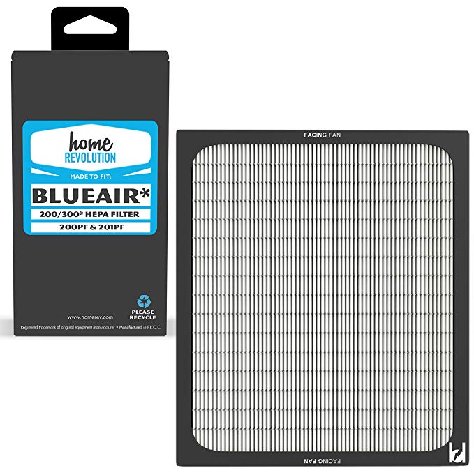 Home Revolution Replacement HEPA Filter, Fits Blueair 201, 203, 205, 215B, 250E, 270E, 303 and Part 210B, 203, 250E, 200PF, and 201PF.