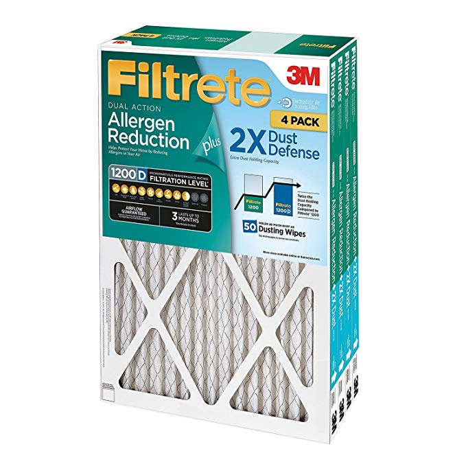 Filtrete Dual-Action Micro Allergen Plus 2X Dust Defense Filter 20x20x1 (4-pk.)